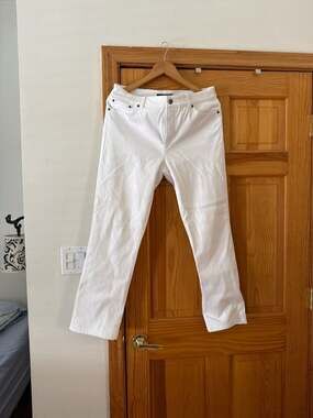 Lauren Ralph Lauren Heritage Jean White Straight Leg Mid-Rise Size 12